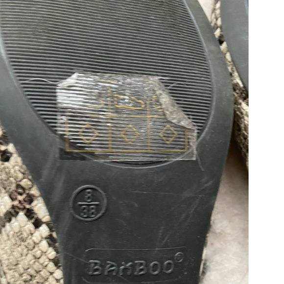 Snake print slingback mules, sz 8 - Picture 6 of 6